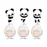 Party Pro 812531, Set de trois pics bébé Panda