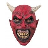 P'TIT Clown re82180, Masque adulte latex intégral Diable rouge