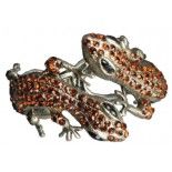 Chaks 83 251307, Bracelet lézard doré avec strass