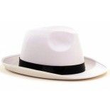 chapeau borsalino tissu blanc luxe