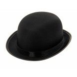 Chapeau melon tissu noir luxe