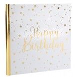 SANTEX 8476-1, Livre d'Or HAPPY BIRTHDAY, Blanc/Or