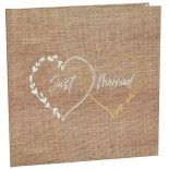 Livre d'Or Mariage coeurs Naturel