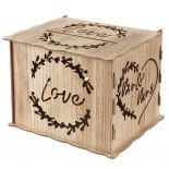 Tirelire Mariage EN BOIS 30cm