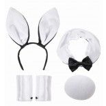 Set Bunny blanc & Noir luxe (5 pièces)