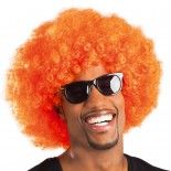 Perruque afro orange