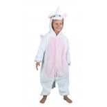 Party Pro 862301M, Déguisement Kigurumi licorne blanche/rose enfant 11/14 ans