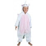 Party Pro 862301XS, Déguisement Kigurumi licorne blanche/rose enfant 4/6 ans