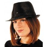 chapeau borsalino sequin noir