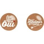 Party Pro 865500, Set de deux badges Mariage