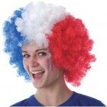 Party Pro 865514, Perruque Chicco tricolore bleu blanc rouge