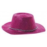 Party Pro 87321209, Chapeau cowboy paillette rose