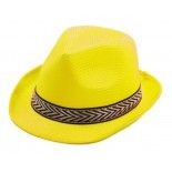 Party Pro 87336, Chapeau borsalino polyester Jaune