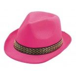 Party Pro 87339, Chapeau borsalino polyester SOUPLE, Rose fuchsia