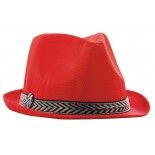 Party Pro 87342, Chapeau borsalino polyester SOUPLE, Rouge