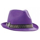 Party Pro 87343, Chapeau borsalino polyester SOUPLE, Violet