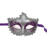 Party Pro 87372, Masque vénitien violet et argent