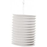 Lampion cylindrique blanc, 16CM