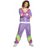 Survêtement Rétro Jogging 80's violet, adulte XL