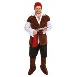 P'TIT Clown re89125 - Costume adulte luxe pirate veste sans manches, L/XL