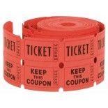 Rouleau de 500 double-tickets colorés (assortis)