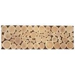Chaks 90786, Grand Centre de table Rondins bois naturel, Rectangle 15 x 80 cm