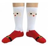 Party Pro 908231, Paire de Chaussettes de Père Noël