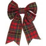 Party Pro 908283, Noeud Tartan taille 11 x 17 cm