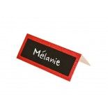 Chaks 90845-02, Sachet 6 marque-places rectangle, avec bordure brillante Rouge