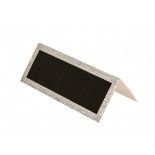 Chaks 90845-80, Sachet 6 marque-places rectangle, avec bordure brillante Argent