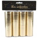 Party Pro 913603, Sachet de 4 rouleaux de serpentins Or