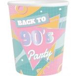 Party Pro 91390G, Sachet de 8 Gobelets années 90