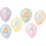 Party Pro 913HP9, Sachet de 6 Ballons Halloween pastel