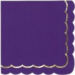 Party Pro 913VS, Sachet de 16 Serviettes, Violet et or