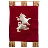 BLASON velours Chevalier Royal Bordeaux et Or 80 cm