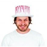 P'TIT Clown re92320 - Chapeau haut de forme blanc sanglant