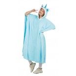 P'TIT Clown re97002, Poncho licorne bleu pastel