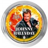 Horloge Johnny Hallyday Néon Jaune