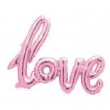 Party Pro 333663, Ballon mylar Love 73 cm Rose pastel 