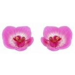 Lot 2 BOUGIES FLOTTANTES forme fleur d'orchidée, Fuchsia