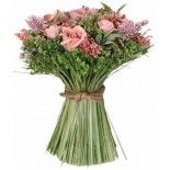 Déco Grand Bouquet Champêtre vertical Roses liées avec feuillage 20cm