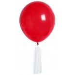 Kit de 6 Ballons Pompons ® blanc/ROUGE