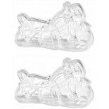 Lot de 2 ballotins MOTO 8cm, plexi transparent