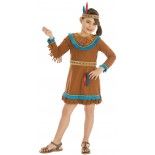 Chaks C4289128, Déguisement indienne Sioux 128cm, 7-9 ans