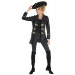 Chaks C4293S, Veste Pirate longue luxe adulte, Femme taille S