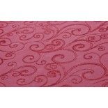 Chaks C52030030 - Chemin de Table Organza Arabesques 36cm x 5m, Rouge/Rouge