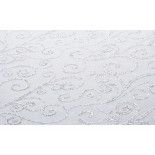 Chaks C52030032, Chemin de Table Organza Arabesques 36cm x 5m, Blanc/Argent