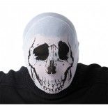 Party Pro 86588, Cagoule Halloween Tête de mort blanche