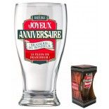 Verre à Bière Joyeux Anniversaire (avec blister)