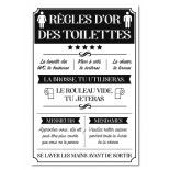 Toile Règles d'or Toilettes 23x34cm